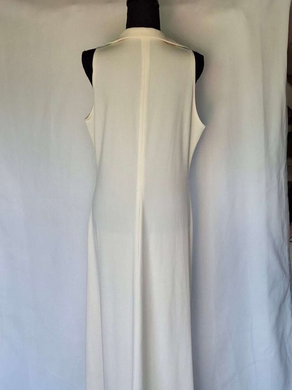 Vintage JC Penney's Maxi Dress & Cardigan with Pastel Rainbow Chevron Pattern - Picture 6 of 8
